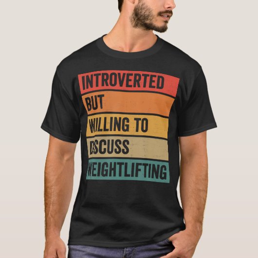 内向的だけど筋トレについて話そう Tシャツ (正面)
