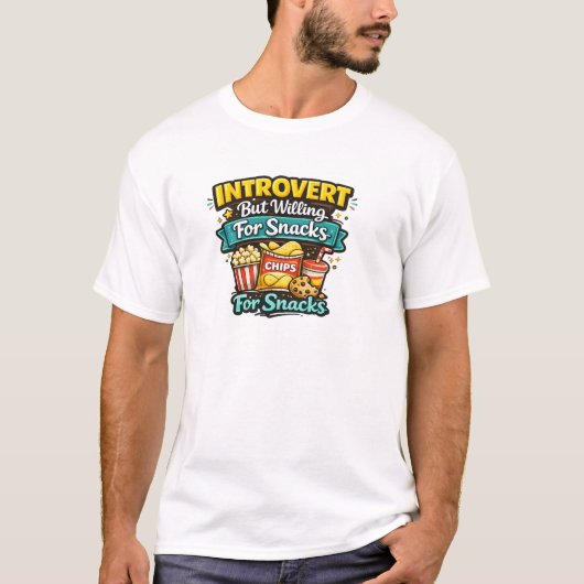 内向的だけど食事ならOK Tシャツ (正面)