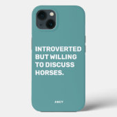 内向的だけど馬の話ならするよ フリーグラフィック Case-Mate iPhoneケース (裏面)