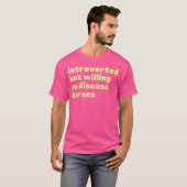 内向的だけど馬の話ならする ヴィンテージ Tシャツ (正面フル)