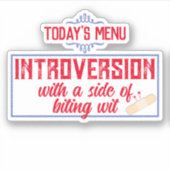 内向的なアンチ社会的な皮肉と痛烈な皮肉 シール (正面)