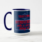 内向的なアンチ社会的な皮肉と痛烈な皮肉 マグカップ (左)