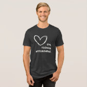内向的なフレアを放つシャイでフレンドリーなアプローチ トライブレンドTシャツ (正面全面)