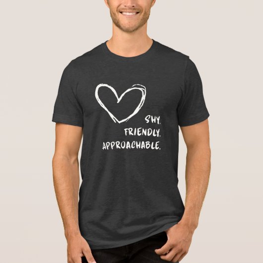 内向的なフレアを放つシャイでフレンドリーなアプローチ トライブレンドTシャツ (正面)