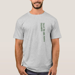 内向的なフレアリング グリーン Tシャツ