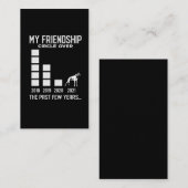 内向的なボクサー犬のオーナーペットフレンドシップラブ 名刺 (正面/裏面)