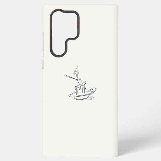 内向的なミニマリストのためのラインアートスマホケース SAMSUNG GALAXYケース (裏面)