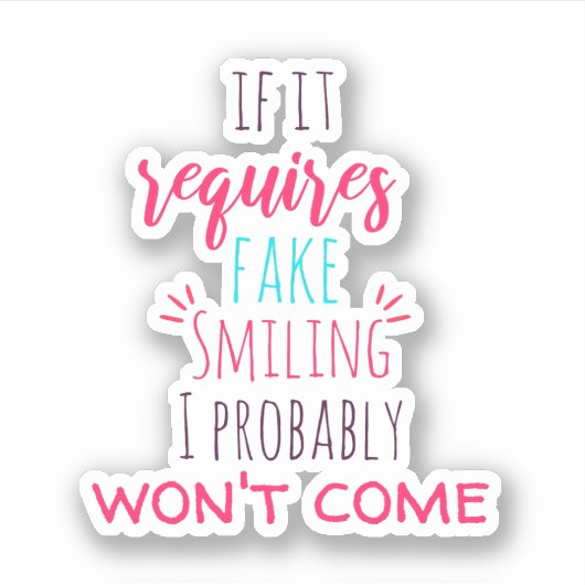 内向的なユーモア シール (正面)