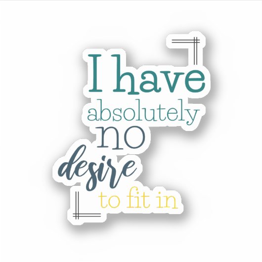 内向的なユーモア シール (正面)