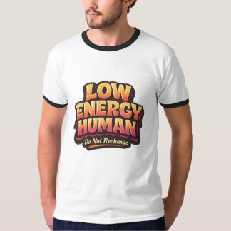 内向的なユーモア ローエナジーヒューマングラフィックTシャツ Tシャツ