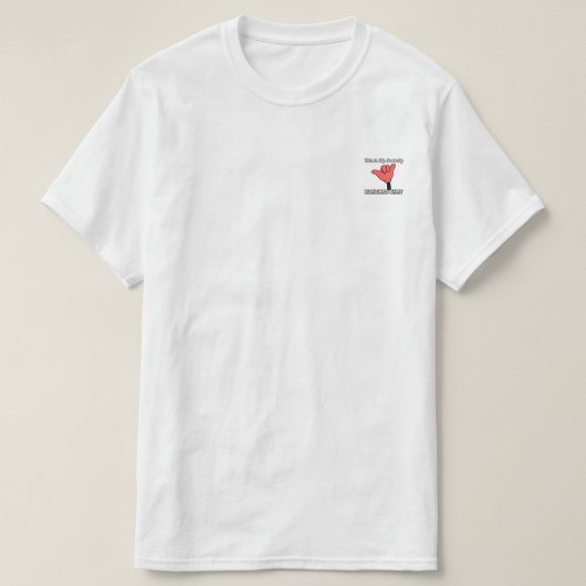 内向的なユーモアTシャツ 手話デザイン Tシャツ (デザイン正面)