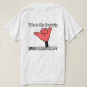 内向的なユーモアTシャツ 手話デザイン Tシャツ (デザイン裏面)