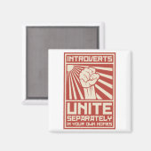 内向的な人々は自分の家で別々に団結する マグネット (正面/裏面)