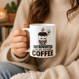 内向的な人のためのコーヒーマグ 人と話さないユーモアギフト コーヒーマグカップ