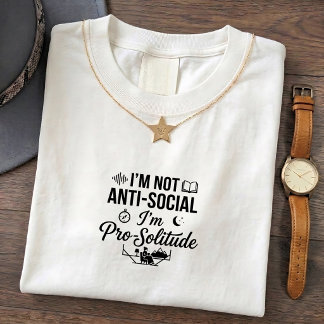 内向的な人のためのTシャツ - 反社会的な引用デザイン Tシャツ