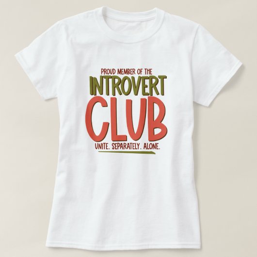 内向的な人のサークル Tシャツ (デザイン正面)