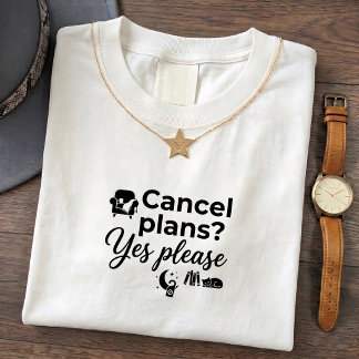 内向的な人のTシャツ - 予定キャンセルの引用 Tシャツ