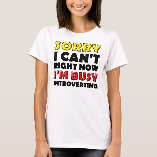 内向的な人専用の面白いTシャツ Tシャツ (正面)
