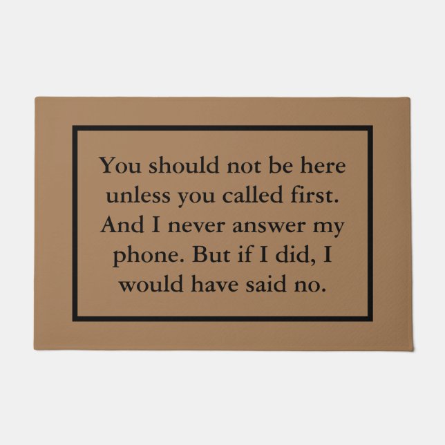 内向的な場合は、ここに表示されるべきではない ドアマット (正面)