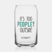 内向的な外は人が多すぎるパーソナライズされた ガラス缶 (正面)