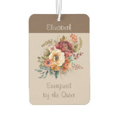 内向的な孤独の名前を追加フローラブラウン カーエアーフレッシュナー (裏面)