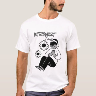 内向的な時間を尊重 ミニマル タイポグラフィー Tシャツ