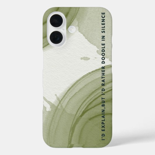 内向的な水彩の落書きiPhone/iPadケース Case-Mate iPhoneケース (裏面)