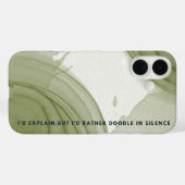 内向的な水彩の落書きiPhone/iPadケース Case-Mate iPhoneケース (裏面 (横))
