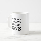 内向的な犬 コーヒーマグカップ (正面左)