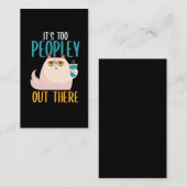 内向的な猫おもしろいの内向的なコーヒー飲み 名刺 (正面/裏面)