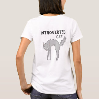 内向的な猫の面白いTシャツ | 友達へのギフト Tシャツ