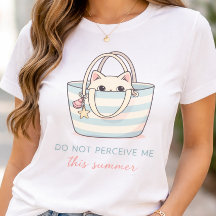 内向的な猫のTシャツ - 私を認識しないで