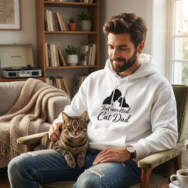 内向的な猫パパ ミニマリスト シルエット プルオーバー