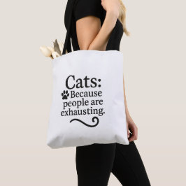 内向的な猫好きのための面白いデザイン トートバッグ