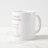 内向的な猫 ジャンボコーヒーマグカップ (正面右)