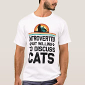 内向的な猫 Tシャツ (正面)