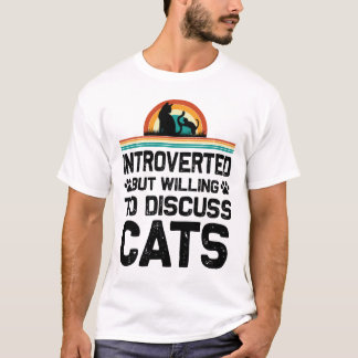 内向的な猫 Tシャツ