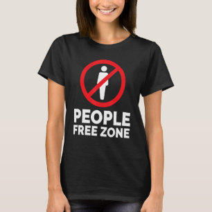 内向的な生活 – 人々フリーゾーン内向おもしろいき Tシャツ
