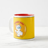 内向的な盾 ツートーンマグカップ (正面左)