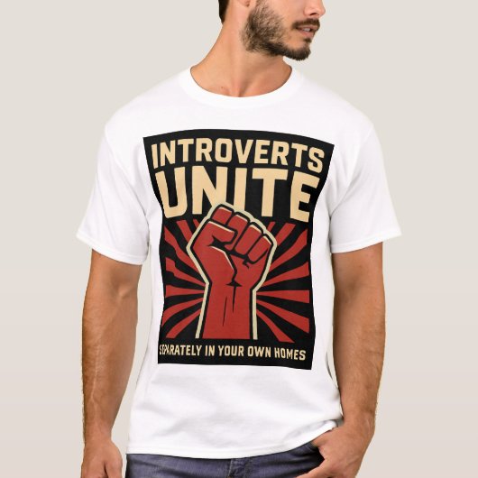 内向的な要素は自分で別々に結合 Tシャツ (正面)