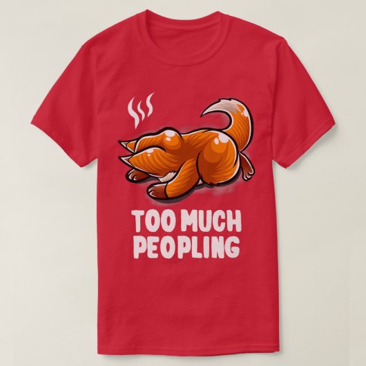 内向的な過多おたく睡眠おたく Tシャツ (デザイン正面)
