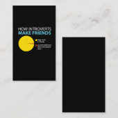 内向的なTシャツのおもしろいな外向性の人ADCのパイ・チャート犬 名刺 (正面/裏面)