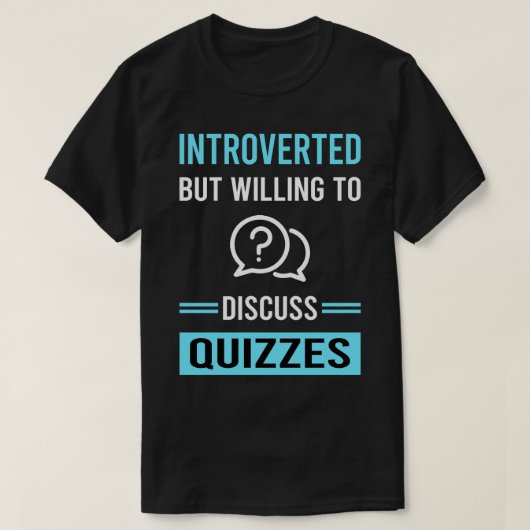 内向的クイズ Tシャツ (デザイン正面)