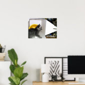 内向的!子猫ポスター ポスター (ホームオフィス)