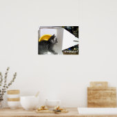 内向的!子猫ポスター ポスター (キッチン)