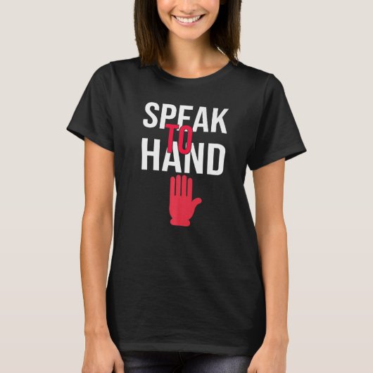 内向話きに向かって手に取る Tシャツ (正面)