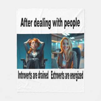 内向/外向きの毛布で自分を包む フリースブランケット