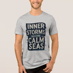 内嵐が穏やかな海に トライブレンドTシャツ