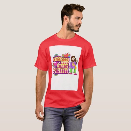 内心のヒッピーを受け入れる Tシャツ (正面フル)