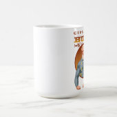 内戦のもみ革のリーのマグ--Nerdtasticのデザイン コーヒーマグカップ (中央)